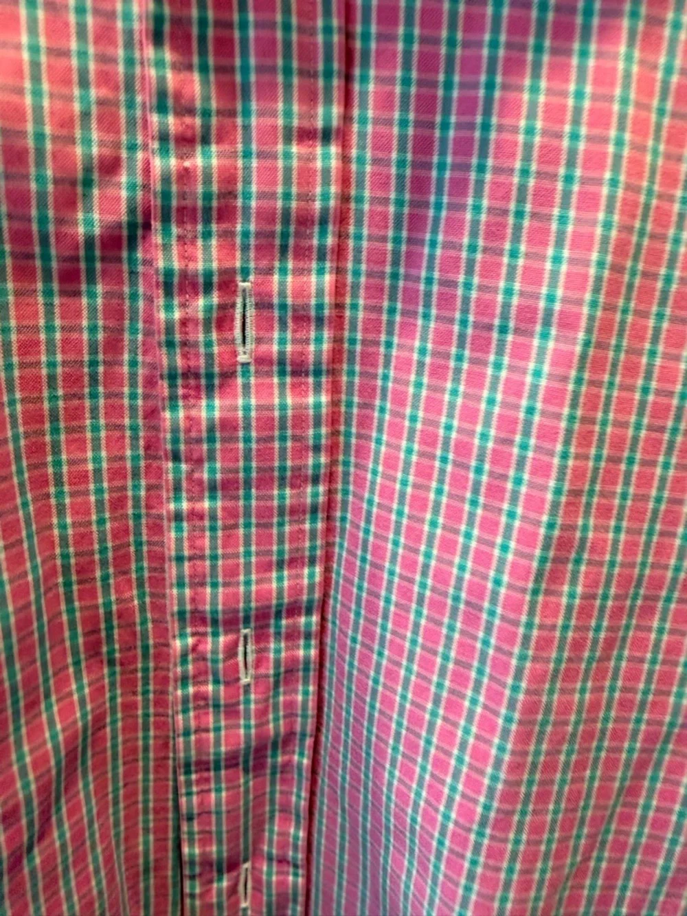 Polo Ralph Lauren Classic Fit Shirt 16 32/33 Pink Blue Plaid Button Down